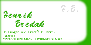 henrik bredak business card